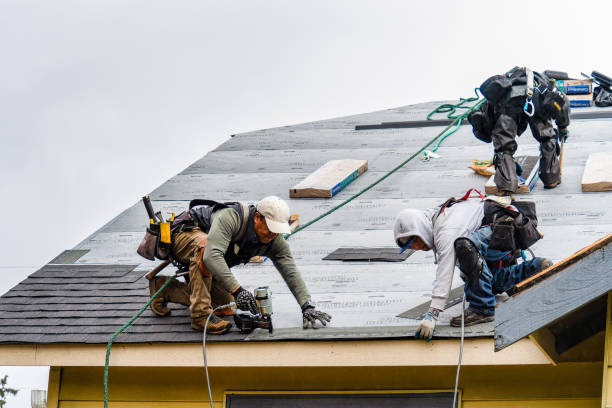 Professional Roof Installation technician working in Troy, IN